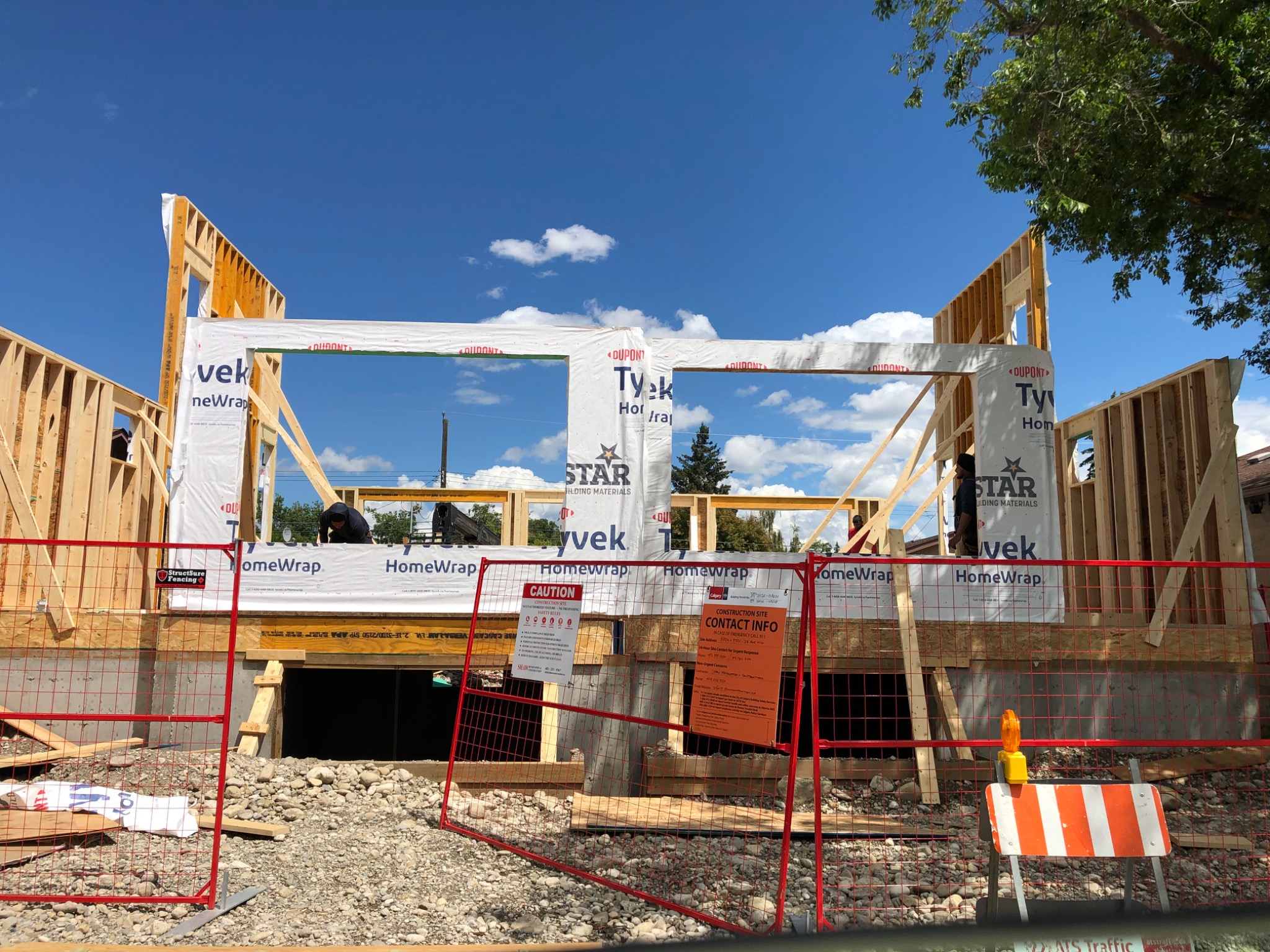 Front framing view
