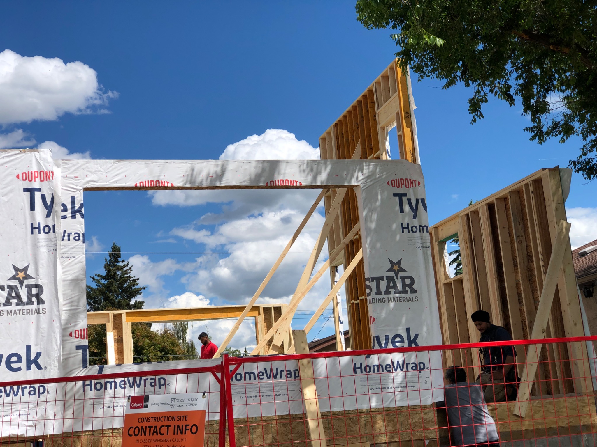 Side framing view